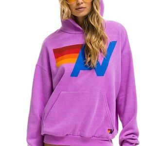 Aviator Nation Logo Hoodie Neon Purple